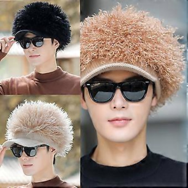 Härlig Modehatt Vardag Ledighet Hatt Party Rolig Hatt Polyester Stickad Hatt för Värme och Stil i Kallt Väder Beige( Beige)