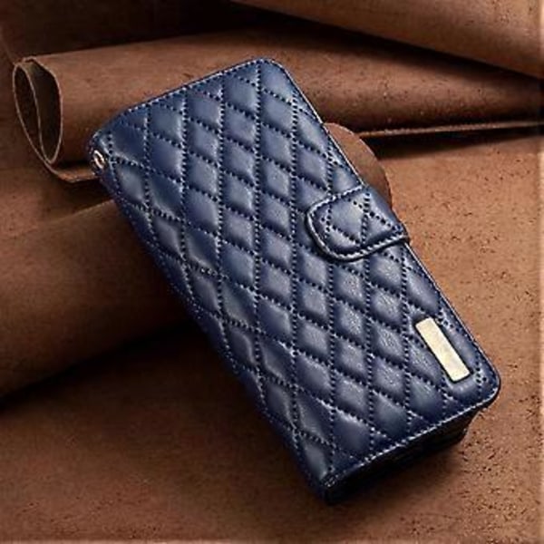 Wallet Lynlås Etui Kompatibelt Med Samsung Galaxy Z Fold 4, PU Læder Cover Med Håndledsrem & Kortholder