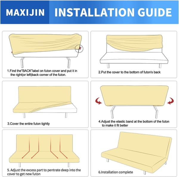 Ljus beige stretchig sofföverdrag 3-sits soffa utan armstöd, Adj
