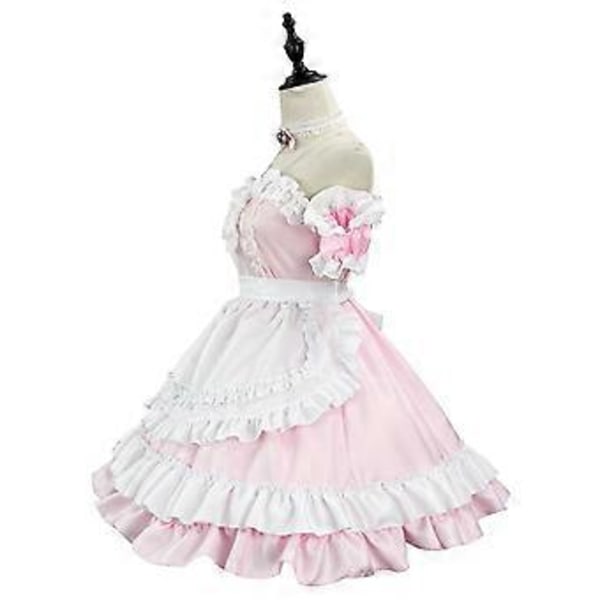 Naisten Söpö Lolita Mekko Viktoriaaninen Hihaton Pitsi Kerroksinen Piika Mekko Halloween Cosplay Asut (4XL)