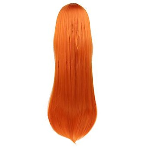 JUSCH Wekity 80cm Vacker Charmig Cosplay Rak Hårperuk, orange, WZ-1240R