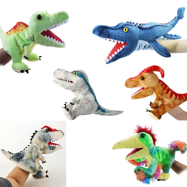 (B)Dinosaur Plysj Dyr Ankylosaurus Hånddukke Simulering Dinosaur Plysj Dyr Realistisk Dukke, Søt R