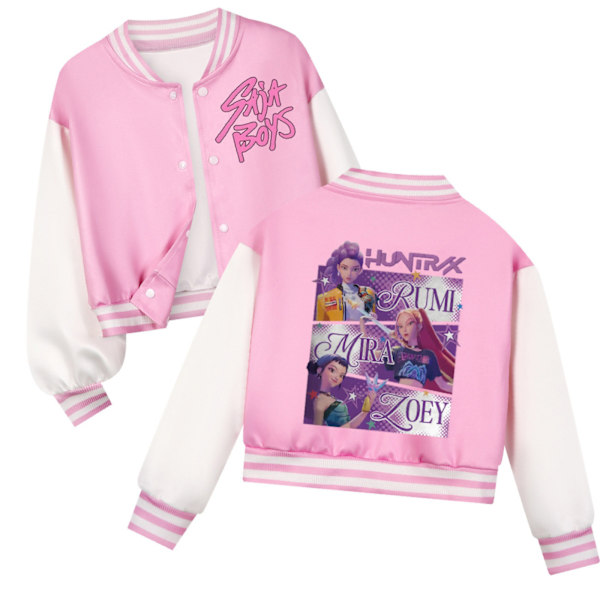 K-Pop Devil Hunter Barn Cropped Baseballjacka Set, Vardagskläder 150cm