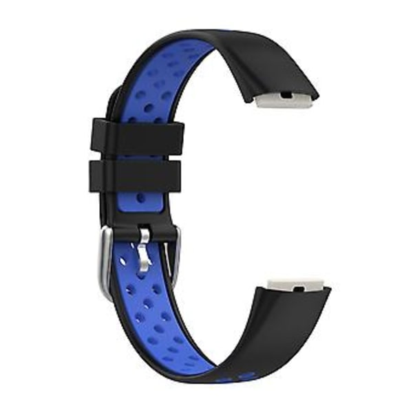 Til Fitbit Luxe Silikonrem (Sort Blå)