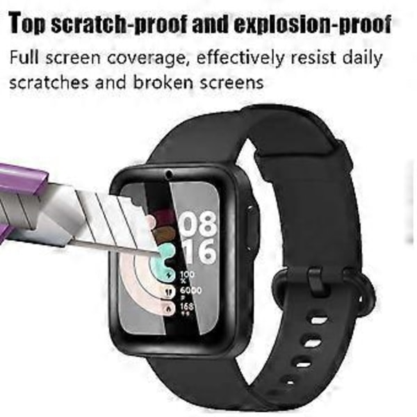 3D-suojakalvo Redmi Watch 2:lle, täysin kaareva reunainen näytönsuoja, pehmeä