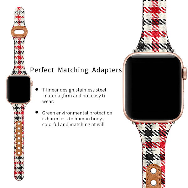 Rouge Kompatibel for Apple Watch Armbånd 41mm 40mm 38mm Brace