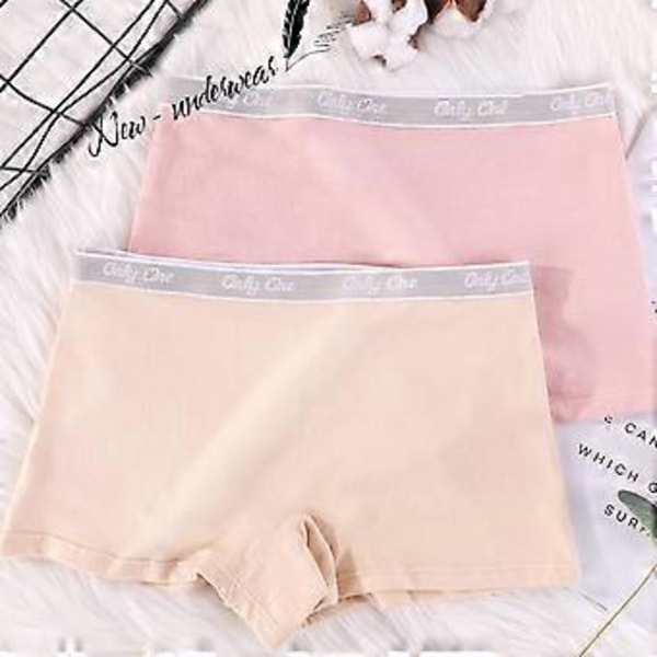 Damebomullsbokser Shorts Stretchy Anti-Chafing Ultra Myke Boy Shorts Truser No Show Dame Boyshort (4XL Soyabønnemjøl)