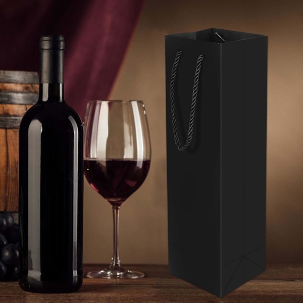 10 stk gaveposer for vin, gaveposer med håndtak, champagneflaske