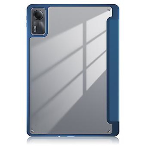3-delt Solid Farge Tablettveske For Xiaomi Redmi Pad SE (Mørkeblå)