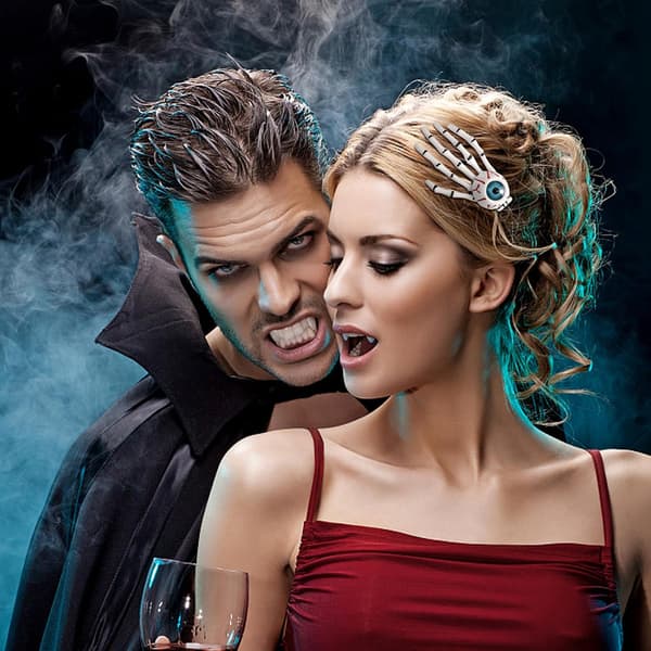 （2）Set med 2 skeletthandformade, Halloween halkfria hårklämmor Ba