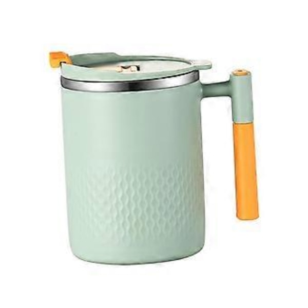 Kaffekrus med Håndtag Drikkekop 400 ml Vandflaske Praktisk Rustfrit Stål Isoleret Kop Termokrus til Lounge Picnic (Grøn)