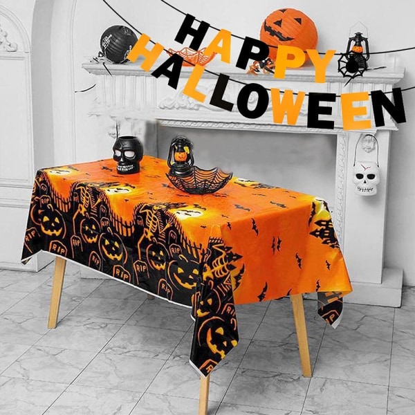 Halloween Dekoration Bord, Pumpa Mönster Plast Duk, H