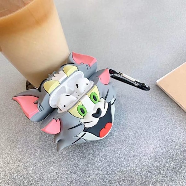 AirPods Etui, Sød 3D Mus Tyk Blød Bærbar Nøglering Fing