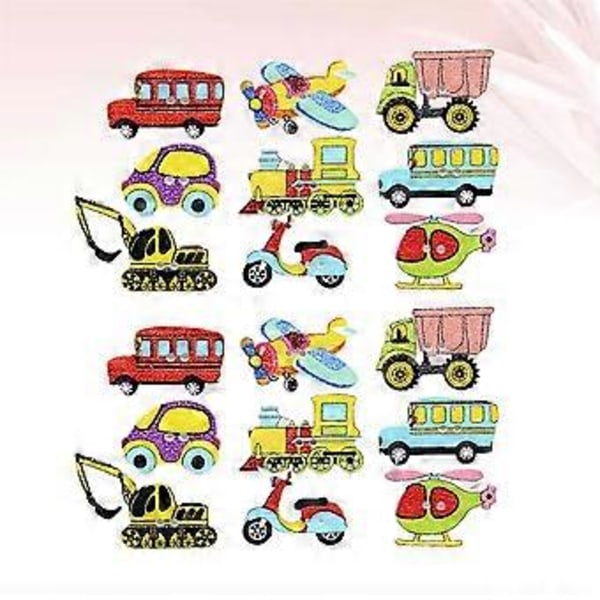 100 stk. DIY Fargede Knapper Transport Tema Knapper Treknapper Håndlagde Håndverksknapper Blandet Farge