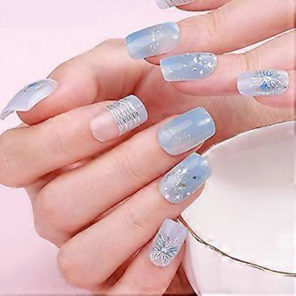 Härdade Nagellacksdekaler Bronzing Nagellacksfolie Franska Stilar Gels Nageldekaler Gels Nagelremsor (BSA0106)