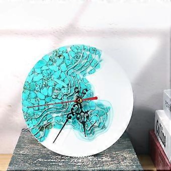 DIY Ø-Resin Silikonform Vægur Epoxy Resin Form Håndlavet Resin Silikonform Sæt til Opholdsstue Hængende Pynt (Sæt 3)