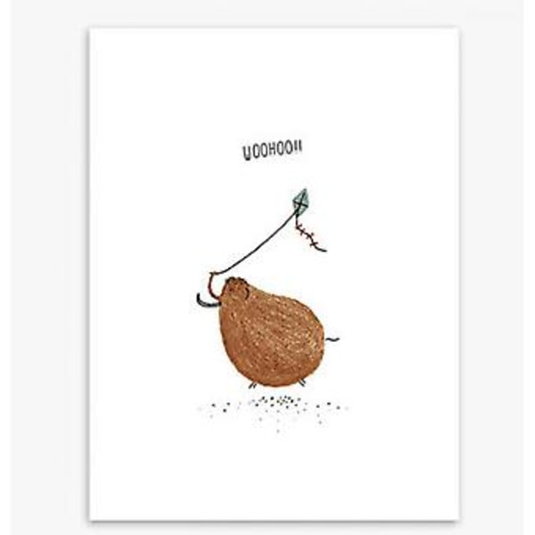 Wekity Word Meets Animals 1 Väggkonst Canvas Print Poster, Enkel Kreativ Akvarellkonst Ritning Dekoration för Hem Vardagsrum Sovrum Kontor och Barn