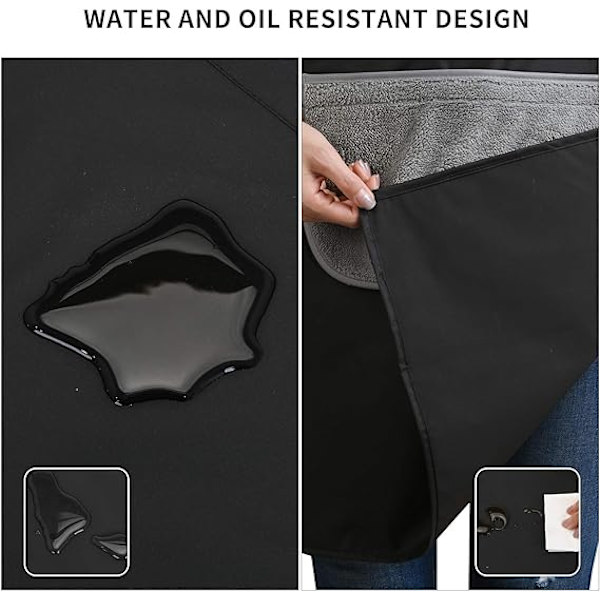 1 st grönt vattentätt köksförkläde professionellt PVC-förkläde unisex