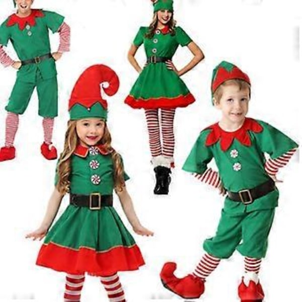 Julealfekostume Julekostume barn voksen forældre-barn kostume Jule cosplay tøj (120cm mand)