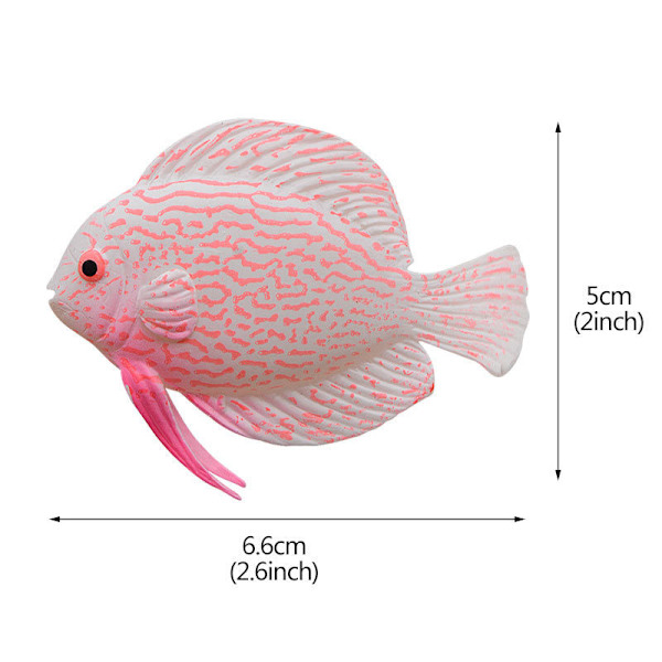 Sæt med 2 kunstige fisk til farverig akvariedekoration