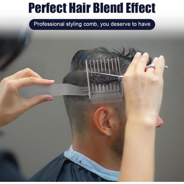 Hårkam för män, frisörkam, böjd positioneringskam, barber fade kammar för män, Salo