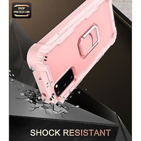 För Samsung Galaxy S20 FE / FE 5G PC + Gummiskal (Roséguld)