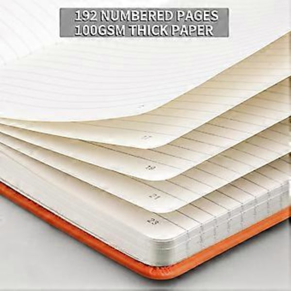 Lined Journal til Kvinder, Læder Hardback A5 Notesbog Dagbog, Personlig Forretningsnotesbog med Magnetisk Spænde, Lomme og Gaveæske, 192 Nummererede Sider