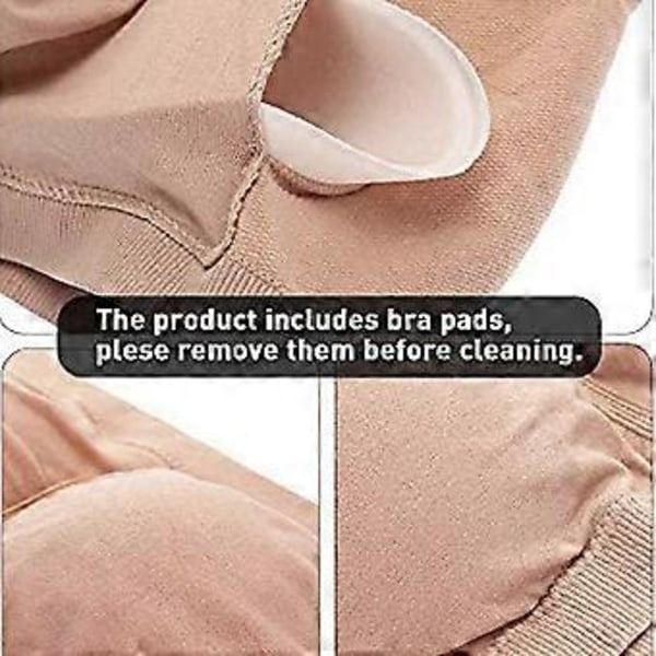 ctmw 3*dame polstret bandeau-bh, stropløs aftagelig polstring tube tops (lilla - pink - hudfarve XL)