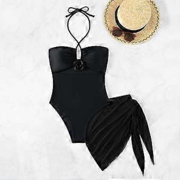 Kvinnor Bikini Set Snörning Enfärgad Baddräkt Tanga Baddräkter Sexig Liten Byst Samlad Baddräkt Omlott Simdräkter S(S )