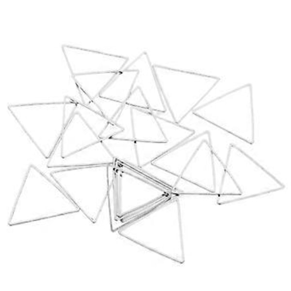 20 st Geometriska Hängande Öronstift Örhängen Hänge DIY (Silver Triangel 20mm)