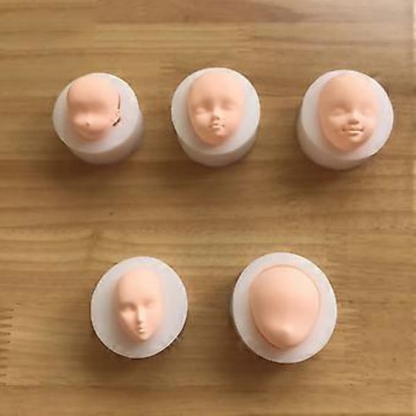 3D Ansikte Lera Fondant Silikonform Tårta Choklad Godis Bakning Dekorationsverktyg (5)