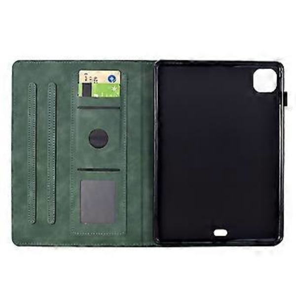 Präglad Läderfodral för iPad Pro 11 2024 (Grön)
