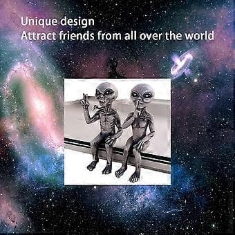 Alien Statue Havepynt, Rumvæsen Havepynt, Halloween Dekoration Resin Kunst Figur