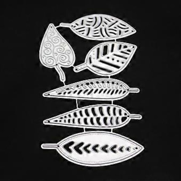 Blad Löv Metall Skärformar Schablon DIY Scrapbooking Album Stämpel Papper Kort E