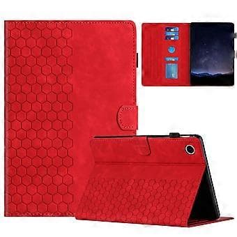 Præget PU-etui til Samsung Galaxy Tab A9 (Rød)