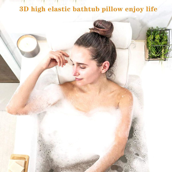 Badekarpute med 6 sklisikre sugekopper, for spapute badekar, jacuzzi, boblebad,