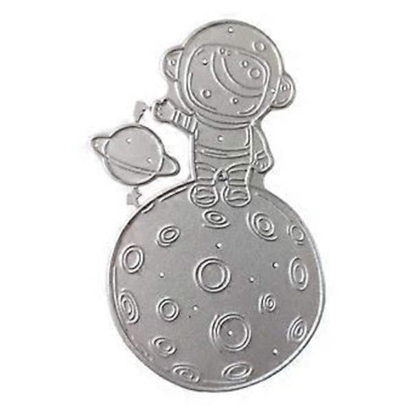 Astronaut Metallstansar Schabloner Scrapbooking DIY Album Stämpel Pappkort