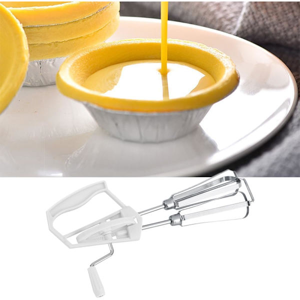 Håndsvinget piskeris (orange farve), rustfrit håndsvinget piskeris med roterende piskeris æggepisker med P