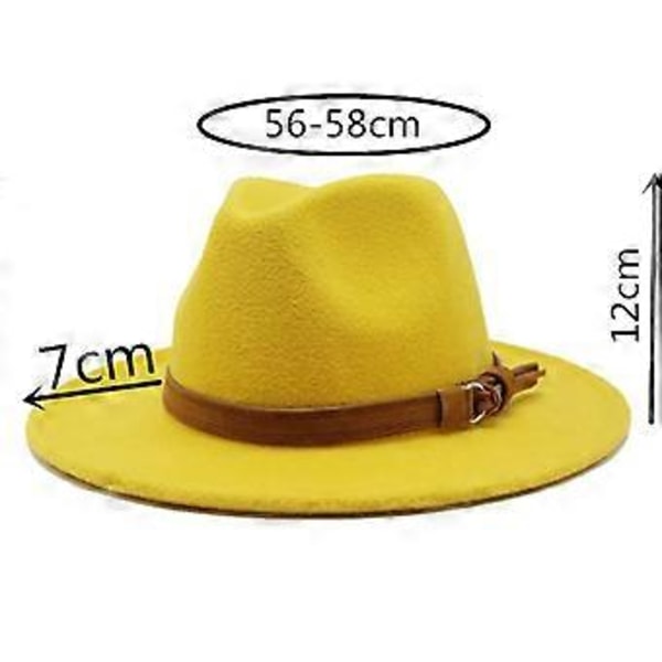 Fedora-hattu syksyyn ja talveen, villahattu, kirkkohattu, lierihattu, joka sopii kaikkeen, jazz-hattu 56-61cm Säädettävä (L violetti)
