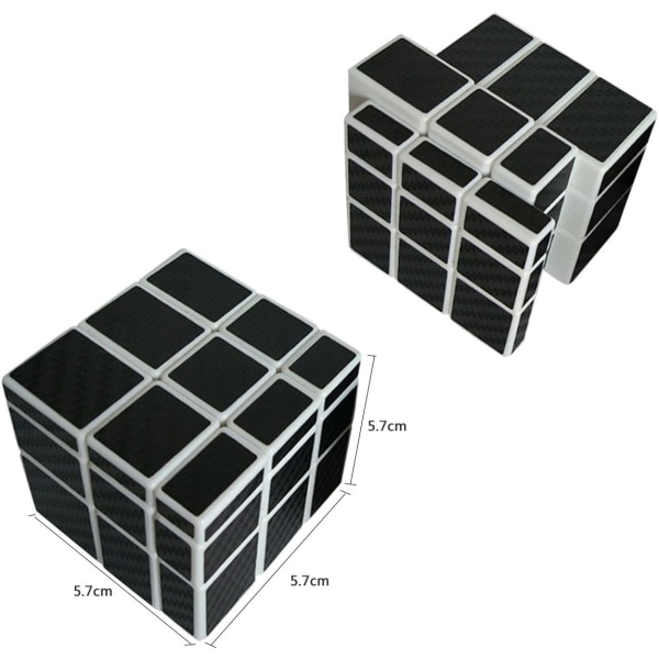 Spejl Puslespil Cube Ny Cubo Ultra Hurtig Carbon Fiber Sticker