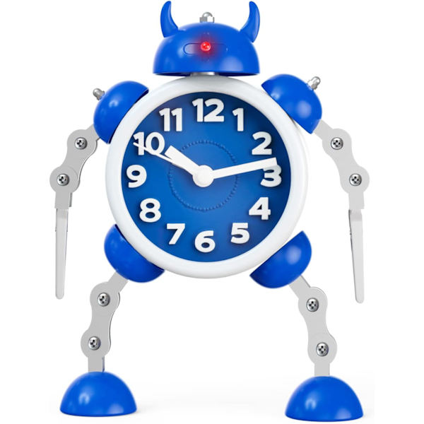Robotväckarklocka för barn, pojkar, analog väckarklocka