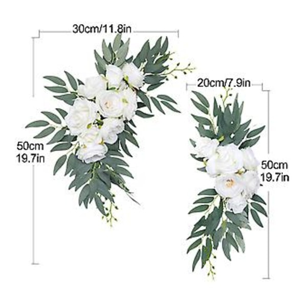 2 st Bröllopsblommor, Romantisk Vacker Rumsfest Hänge, Girlang Bröllopsbåge Bakgrundsdekor