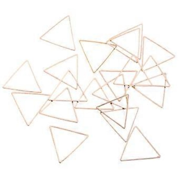 20 kpl Geometrisia riippuvia korvakorujen nastoja riipus roikkuu DIY (Kultainen kolmio 20mm)