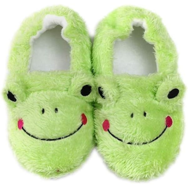 Baby Piges Bløde Plys Hjemmesko Tegneserie Varme Vinter Hjemmesko (Indvendig længde 19,5 cm)