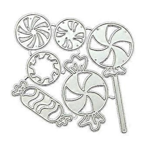 Lollipop-godteri Metallstans for Scrapbooking, Stencil, Utskjæring, Kort, Preget