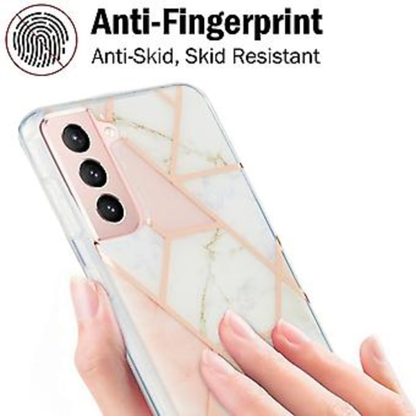 Skyddande fodral för Samsung Galaxy S21 5G (Rosa Vit)