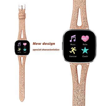 Armband till Fitbit Versa 2 (Champagne Gold)