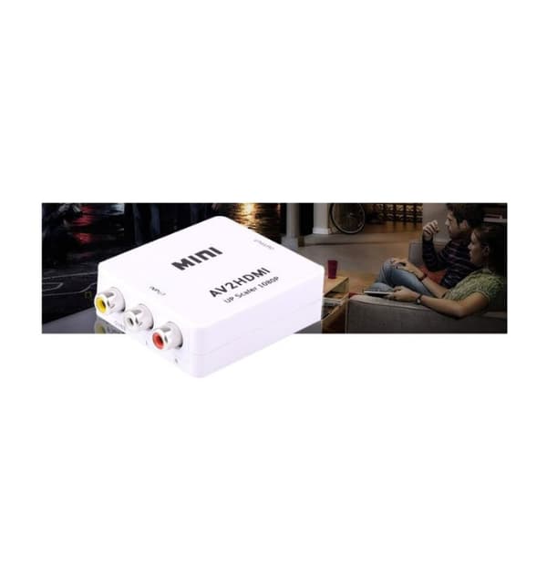 1PC Mini AV RCA CVBS till HDMI Video Audio Konverter Adapter Suppo