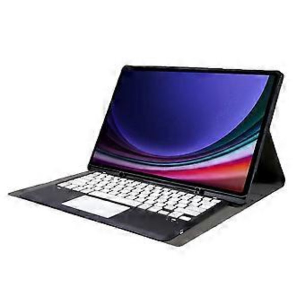 Bluetooth-tangentbord PU-fodral A910B-A (Svart Vit)