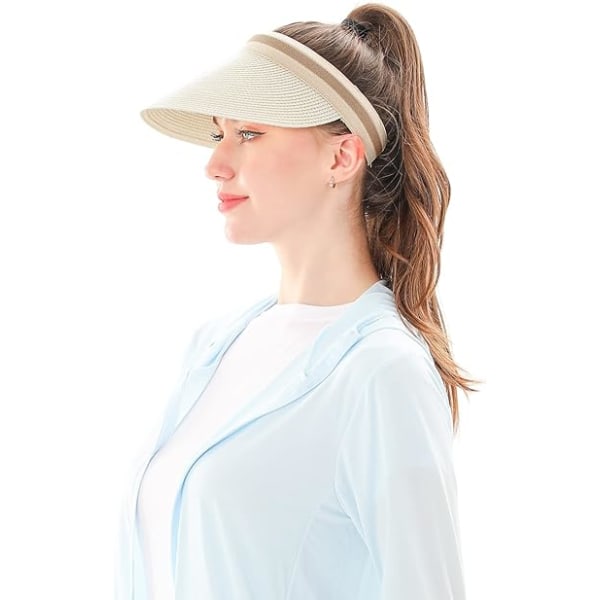 Kvinde Sommer Stor Skygge Strand Hat Hat Omkreds 55 - 58cm Zha